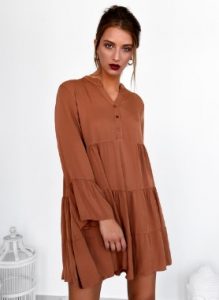 brown dress e-diva.gr