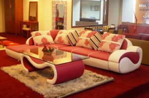 μοντέρνο σαλόνι εντυπωσιακός καναπές γωνία