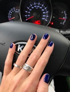 navy blue nails